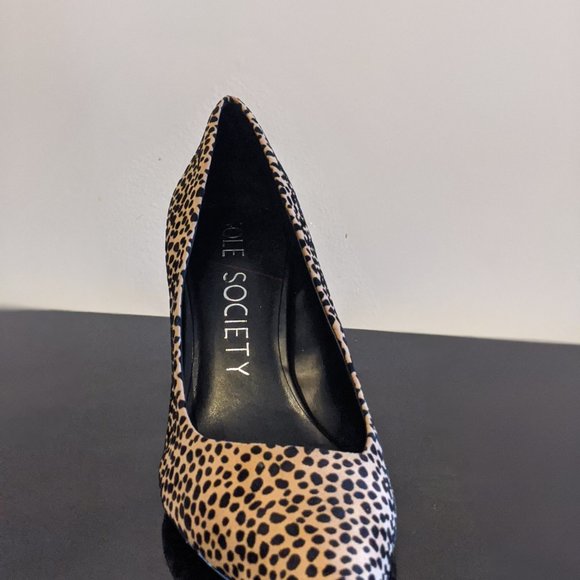 NWT Pointy toe Block Heel Pump - Sole Society CAPRA Animal Print Women's Sz 10 - Picture 4 of 4